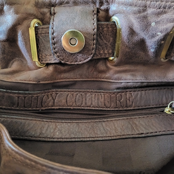 🥀🌻Y2k Juicy Couture Brown Leather Women's Bag - Picture 6 of 11